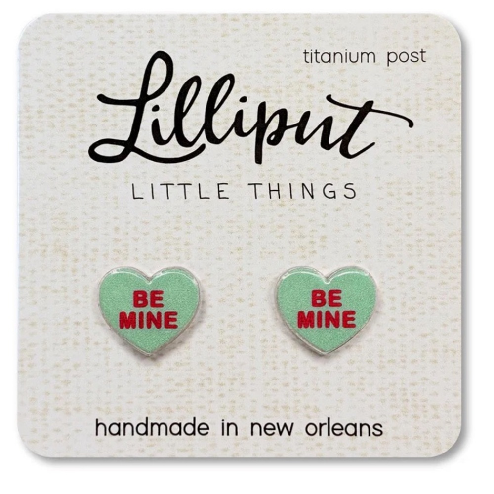 Conversation Heart Earrings - Be Mine
